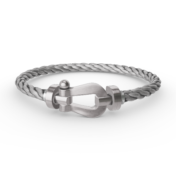 [Leaves]FORCE LARGE HORSESHOE BRACELET - WHITE GOLD