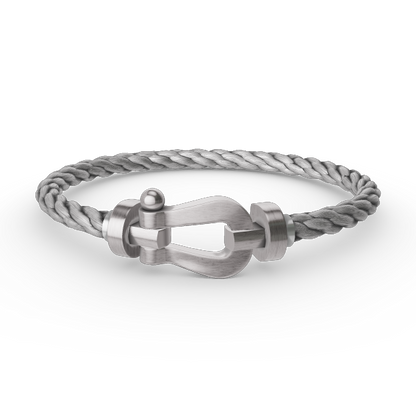 [Leaves]FORCE LARGE HORSESHOE BRACELET - WHITE GOLD