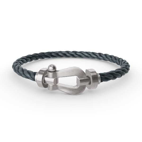 [Leaves]FORCE LARGE HORSESHOE BRACELET - WHITE GOLD