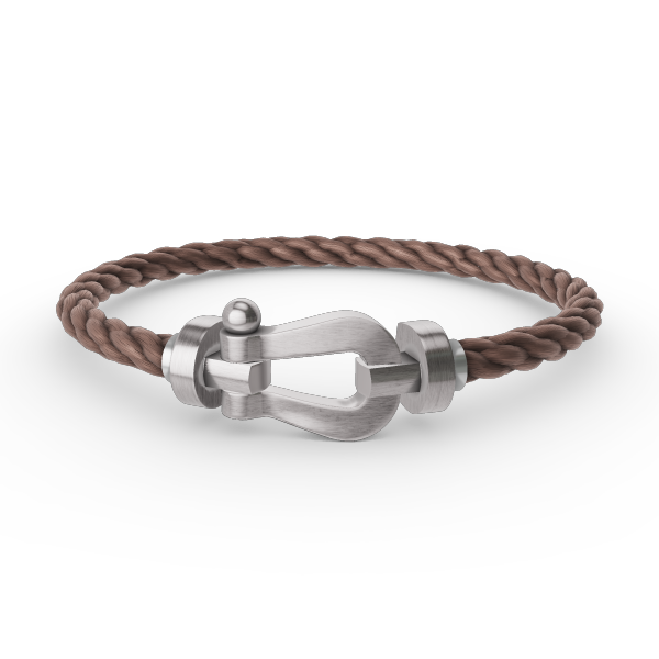 [Leaves]FORCE LARGE HORSESHOE BRACELET - WHITE GOLD