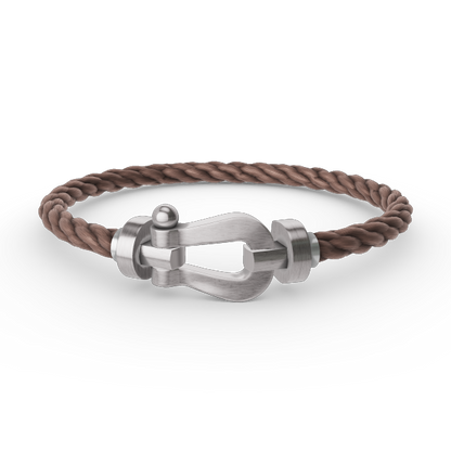 [Leaves]FORCE LARGE HORSESHOE BRACELET - WHITE GOLD