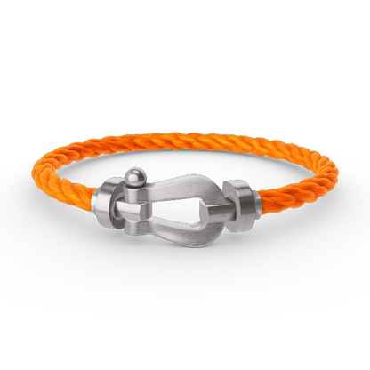 [Leaves]FORCE LARGE HORSESHOE BRACELET - WHITE GOLD