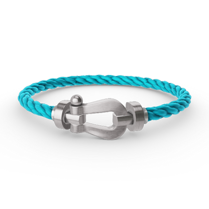 [Leaves]FORCE LARGE HORSESHOE BRACELET - WHITE GOLD