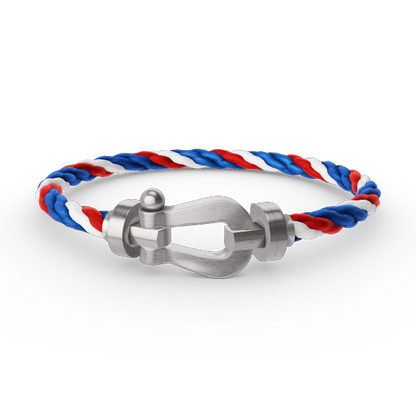 [Leaves]FORCE LARGE HORSESHOE BRACELET - WHITE GOLD