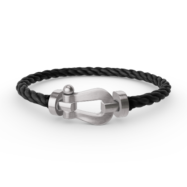 [Leaves]FORCE LARGE HORSESHOE BRACELET - WHITE GOLD