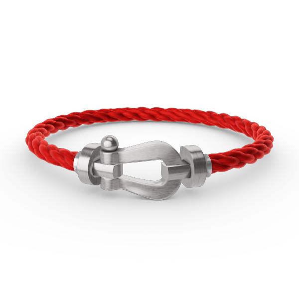 [Leaves]FORCE LARGE HORSESHOE BRACELET - WHITE GOLD