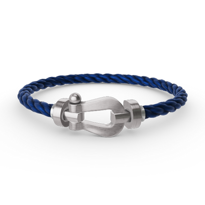 [Leaves]FORCE LARGE HORSESHOE BRACELET - WHITE GOLD