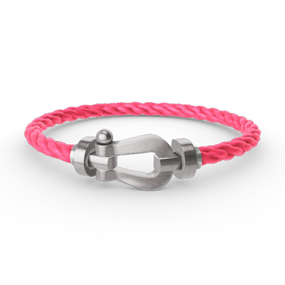 [Leaves]FORCE LARGE HORSESHOE BRACELET - WHITE GOLD