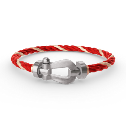 [Leaves]FORCE LARGE HORSESHOE BRACELET - WHITE GOLD