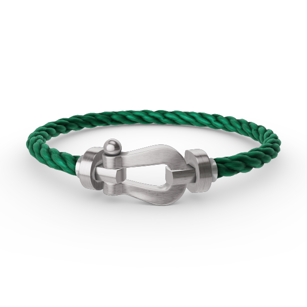 [Leaves]FORCE LARGE HORSESHOE BRACELET - WHITE GOLD