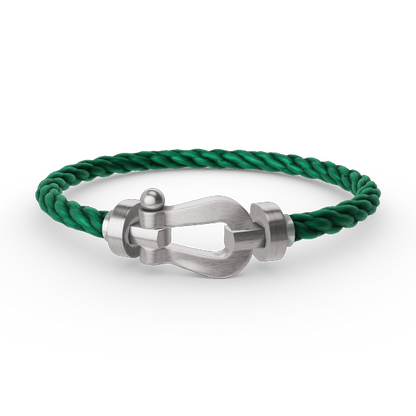 [Leaves]FORCE LARGE HORSESHOE BRACELET - WHITE GOLD
