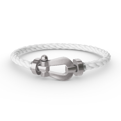 [Leaves]FORCE LARGE HORSESHOE BRACELET - WHITE GOLD
