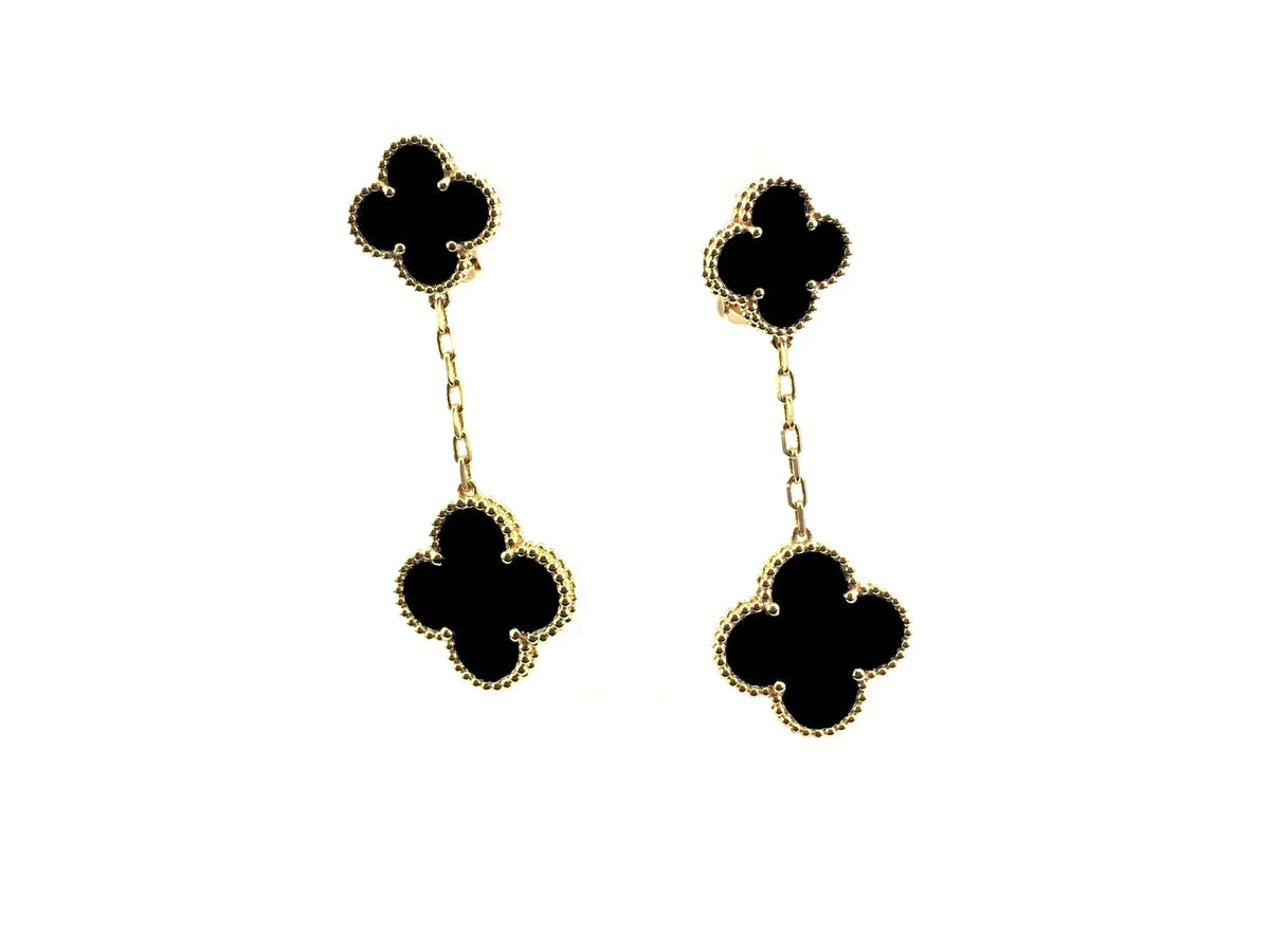 [Leaves]CLOVER 2 MOTIFS  EARRINGS (MULTIPLE CHOICESC