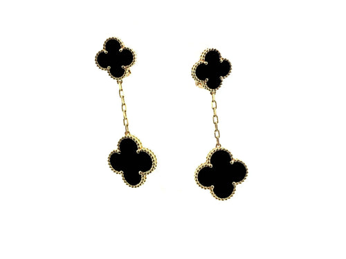 [Leaves]CLOVER 2 MOTIFS  EARRINGS (MULTIPLE CHOICESC
