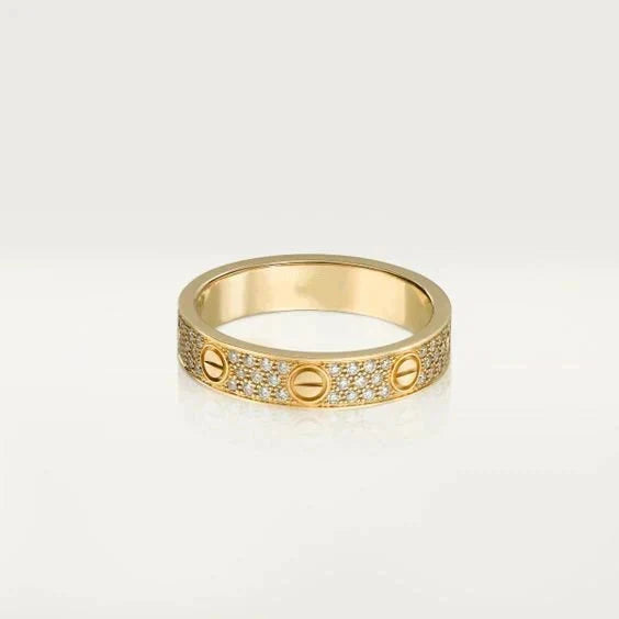 [Leaves]LOVE RING 3.6MM DIAMOND PAVED