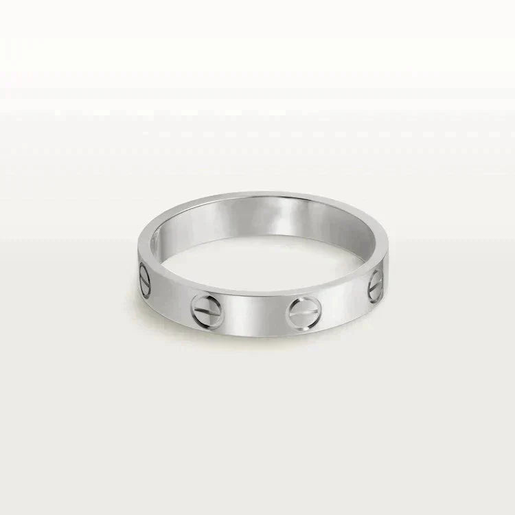 [Leaves]LOVE RING 4MM 1 DIAMOND SILVER