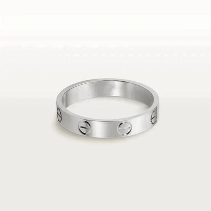 [Leaves]LOVE RING 4MM 1 DIAMOND SILVER