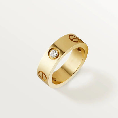 [Leaves]LOVE RING 5.5MM 3 DIAMONDS PINK GOLD