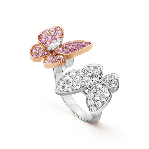 [Leaves]TWIN BUTTERFLY DIAMOND RING