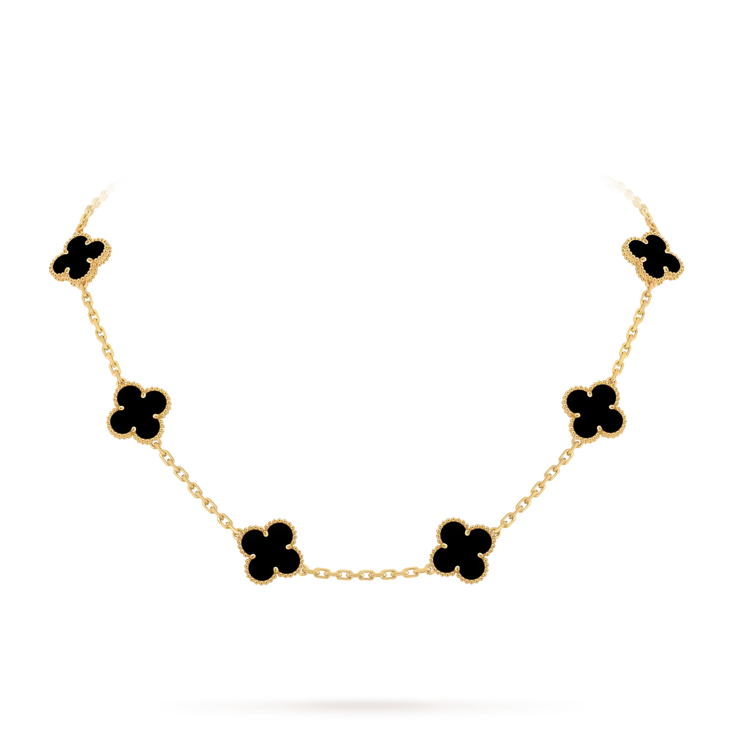 [Leaves]CLASSIC LUCKY 10-MOTIF CLOVER NECKLACE GOLD COLLECTION