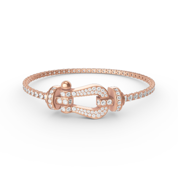 [Leaves]FORCE  LARGE HORSESHOE FULL DIAMOND TENNIS BRACELET