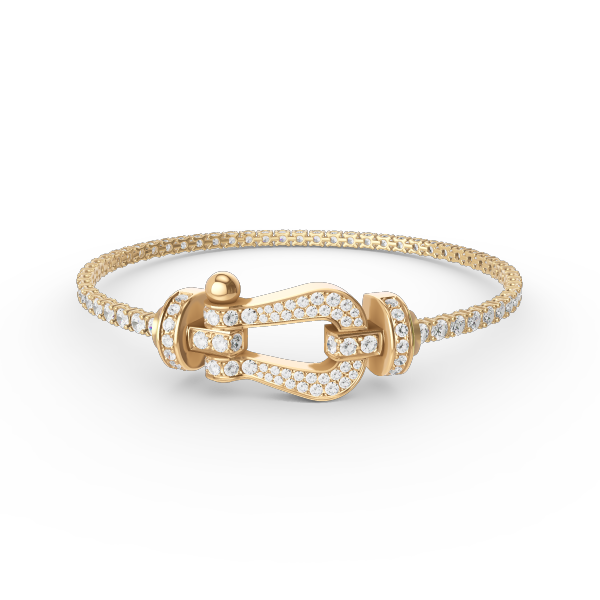 [Leaves]FORCE  LARGE HORSESHOE FULL DIAMOND TENNIS BRACELET