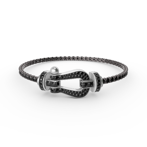 [Leaves]FORCE  LARGE HORSESHOE FULL DIAMOND TENNIS BRACELET