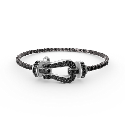 [Leaves]FORCE  LARGE HORSESHOE FULL DIAMOND TENNIS BRACELET